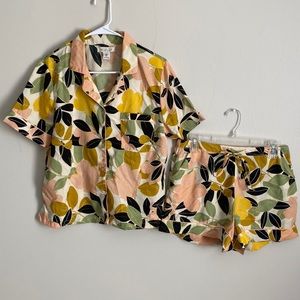 Rachel Zoe Floral Print Pajama Short Set